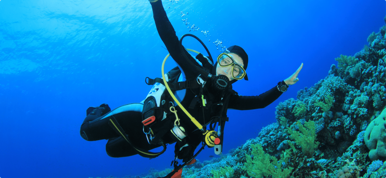 Dive into underwater